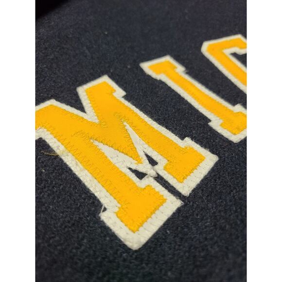Vintage Chalk Line Michigan Wolverines Wool Varsity Letterman Jacket Size 2XL - Picture 11 of 11